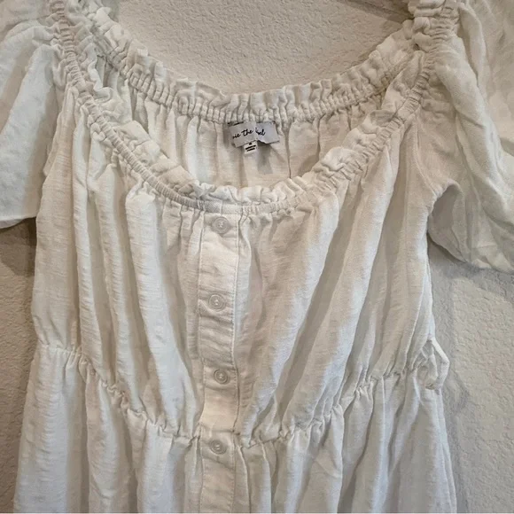 Jacquie The Label White Button-Front Mini Dress – 👗 Size Small, Boho Style - Picture 16 of 16